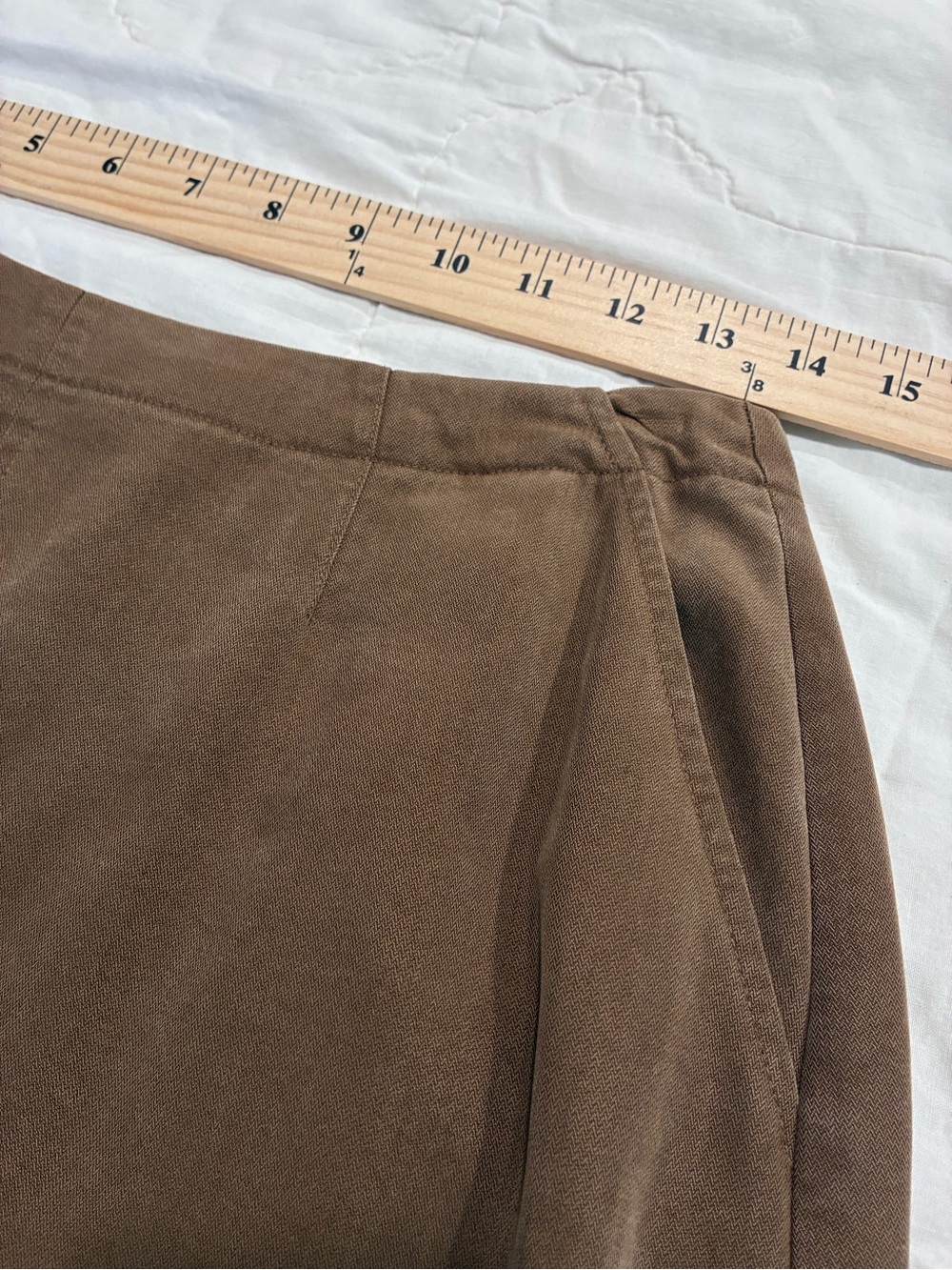 Sigrid Olsen Brown Maxi Skirt pockets - Picture 5 of 6